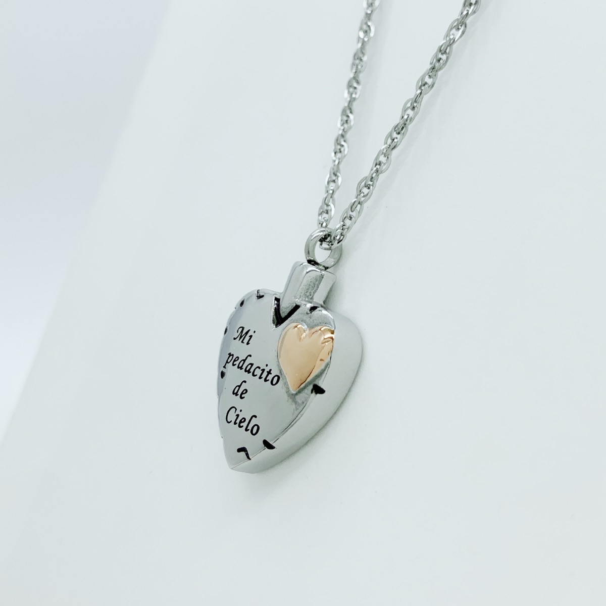 Dije Para Cenizas Cremación Urna Funeraria Relicario 35 - Acero inoxidable- Joyería,Relicario,Diseño Elegante 