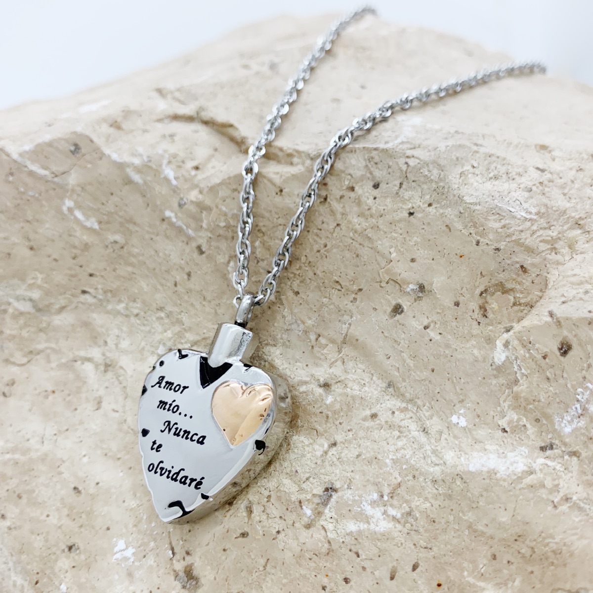 Dije Para Cenizas Cremación Urna Funeraria Relicario 36 - Acero inoxidable- Joyería, Relicario, Diseño Elegante.