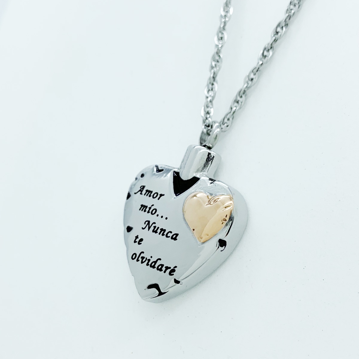 Dije Para Cenizas Cremación Urna Funeraria Relicario 36 - Acero inoxidable- Joyería, Relicario, Diseño Elegante.