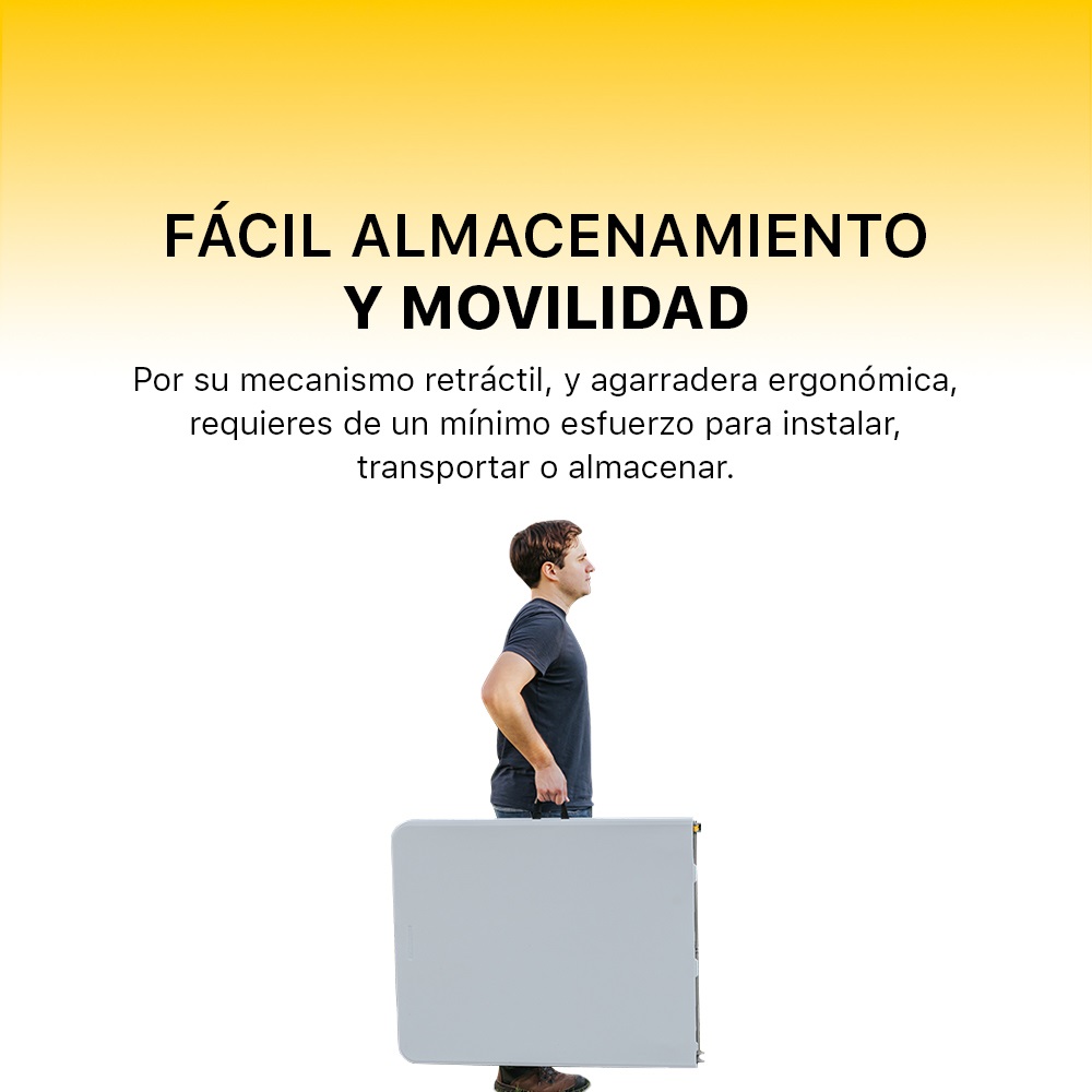 Set de Mesa plegable Polietileno 1.8M + 4 sillas plegables heavy duty Beckon