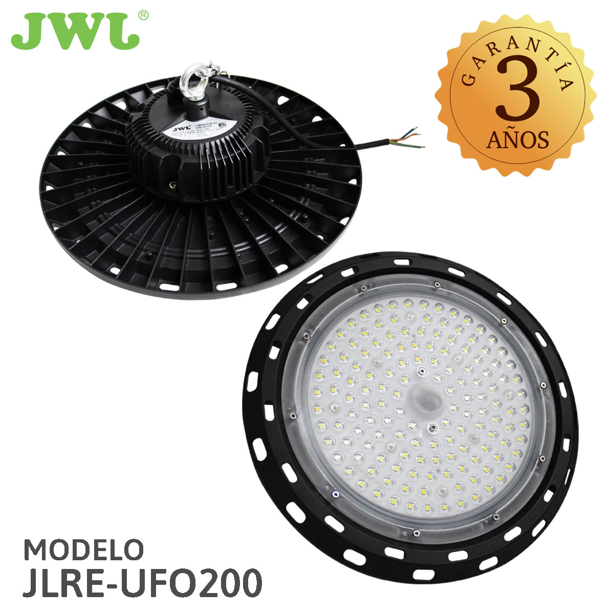 LAMPARA INDUSTRIAL UFO / HIGH BAY 200W PARA USO EXTERIOR