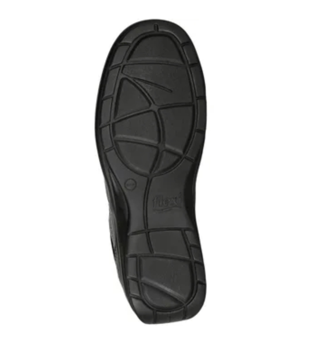 ZAPATOS FLEXI CASUAL MOCASIN NEGRO CON ELASTICO, CABALLERO (71602)