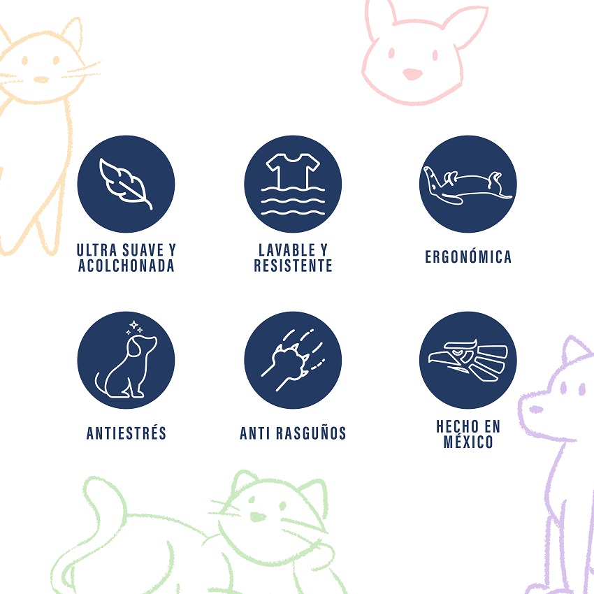 Camita de Perro Mega, 0 Brazos.