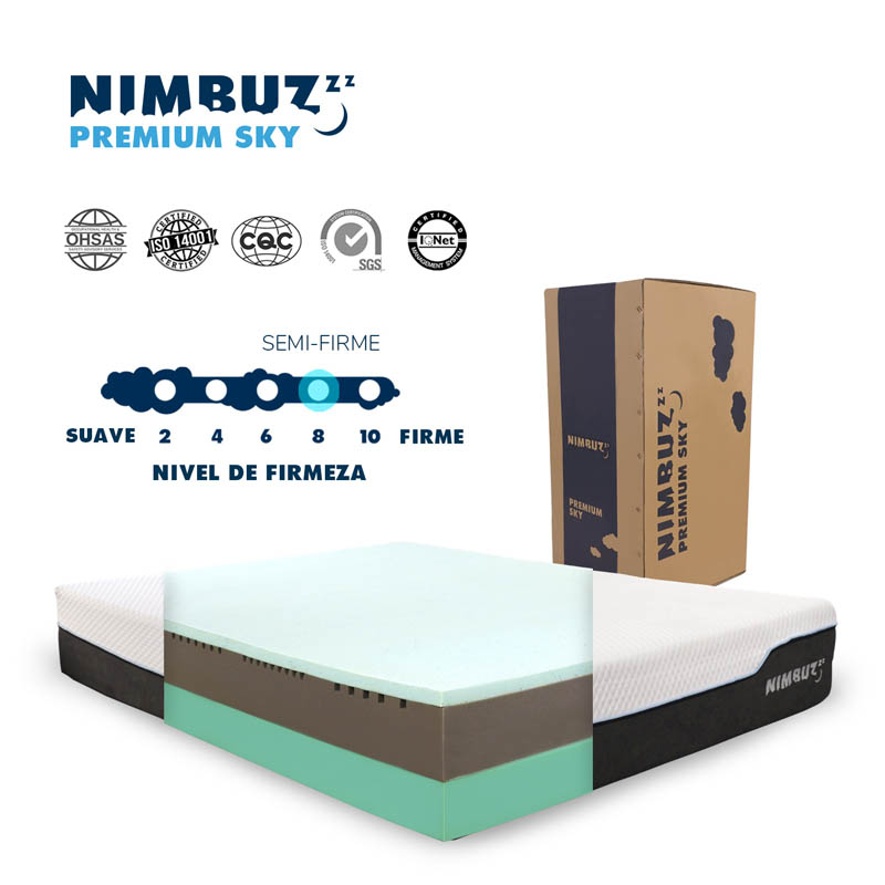 Colchón Individual en caja Memory Foam Premium Sky Nimbuzzz