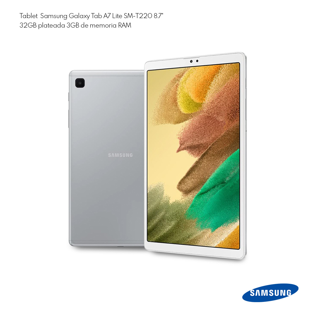Tablet Samsung Galaxy Tab A7 Lite 8.7" WiFi Plata 32 GB + Audifonos de Regalo
