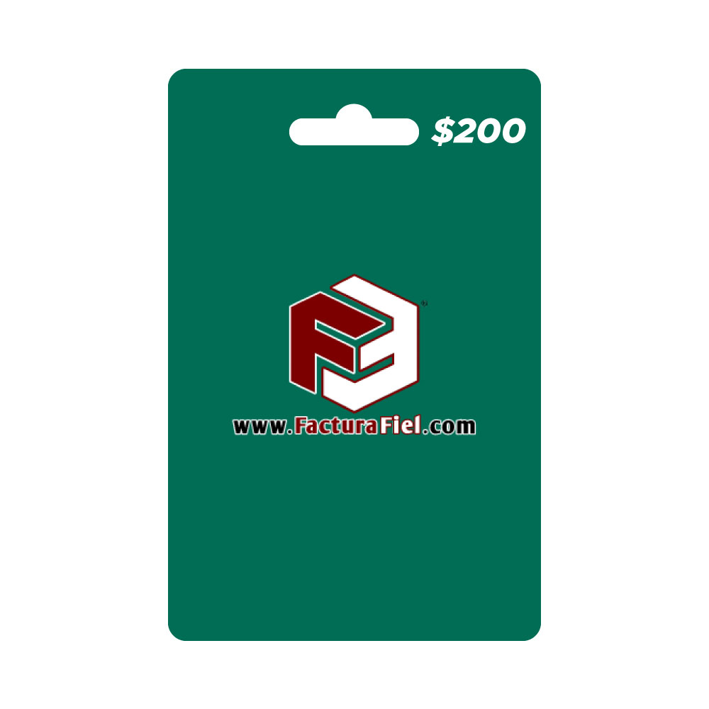 Facturafiel.com tarjeta prepago, Pin digital