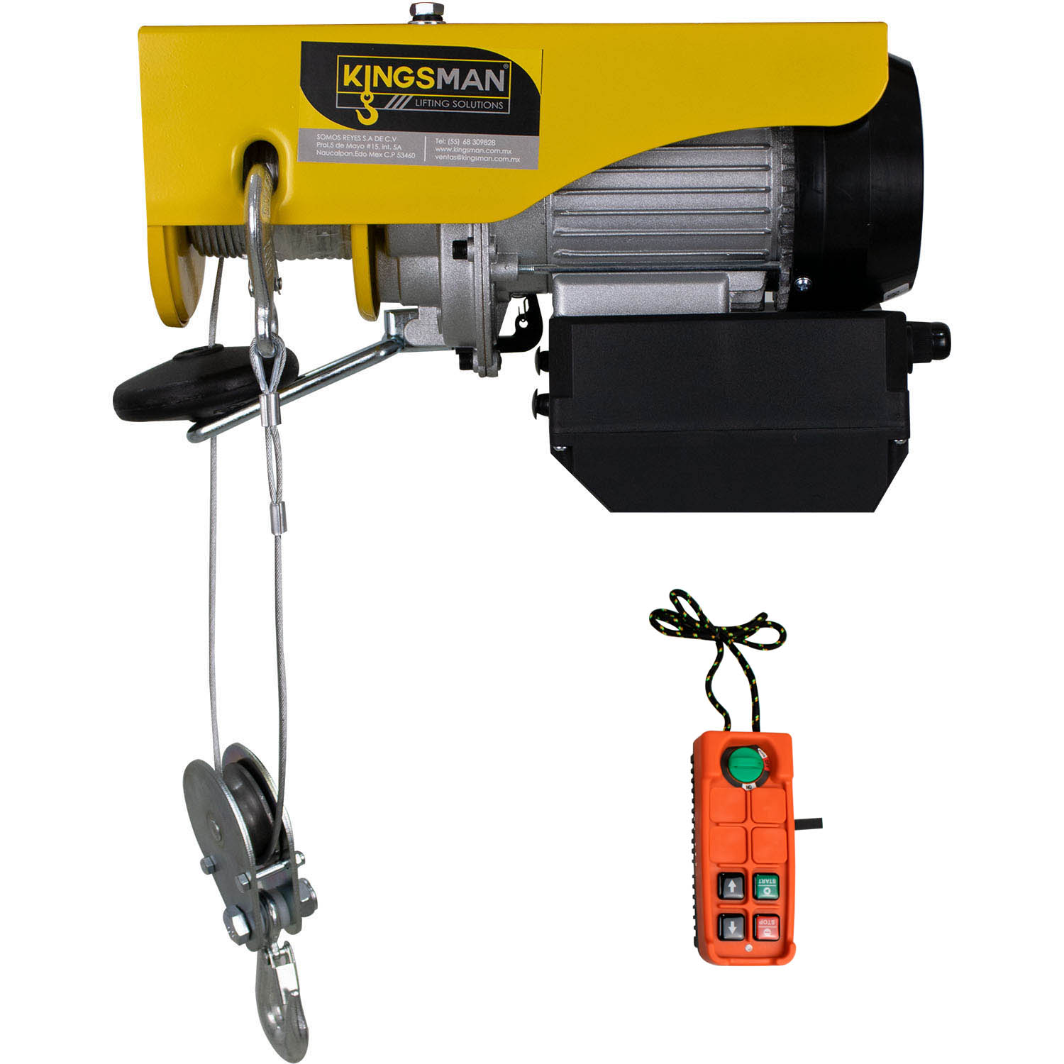 Polipasto Electrico Inalambrico de 100 a 200 Kg Con Cable de 20 Met 110V PA200 5MM Kingsman
