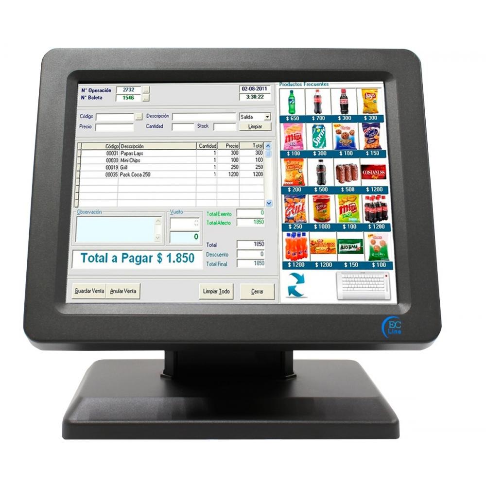 Monitor Touchscreen EC-LINE 1210, 12 pulgadas, 1024 x 768 Pixeles