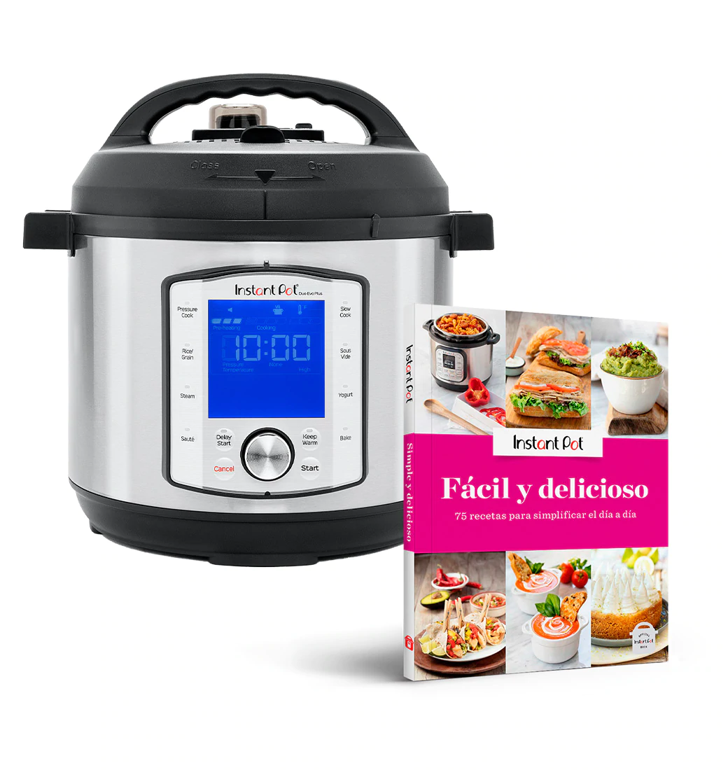 Pack Olla Instant Pot Duo Evo Plus 60 (5,7 litros) + Libro Fácil y Delicioso