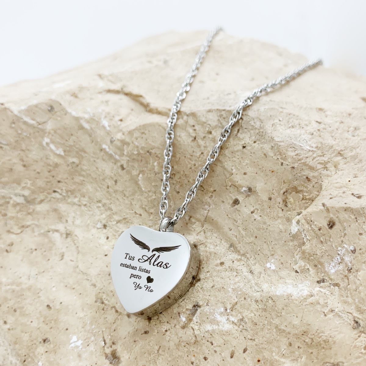 Dije Para Cenizas Cremación Urna Funeraria Relicario 42 - Acero inoxidable- Joyería,Relicario,Diseño Elegante.