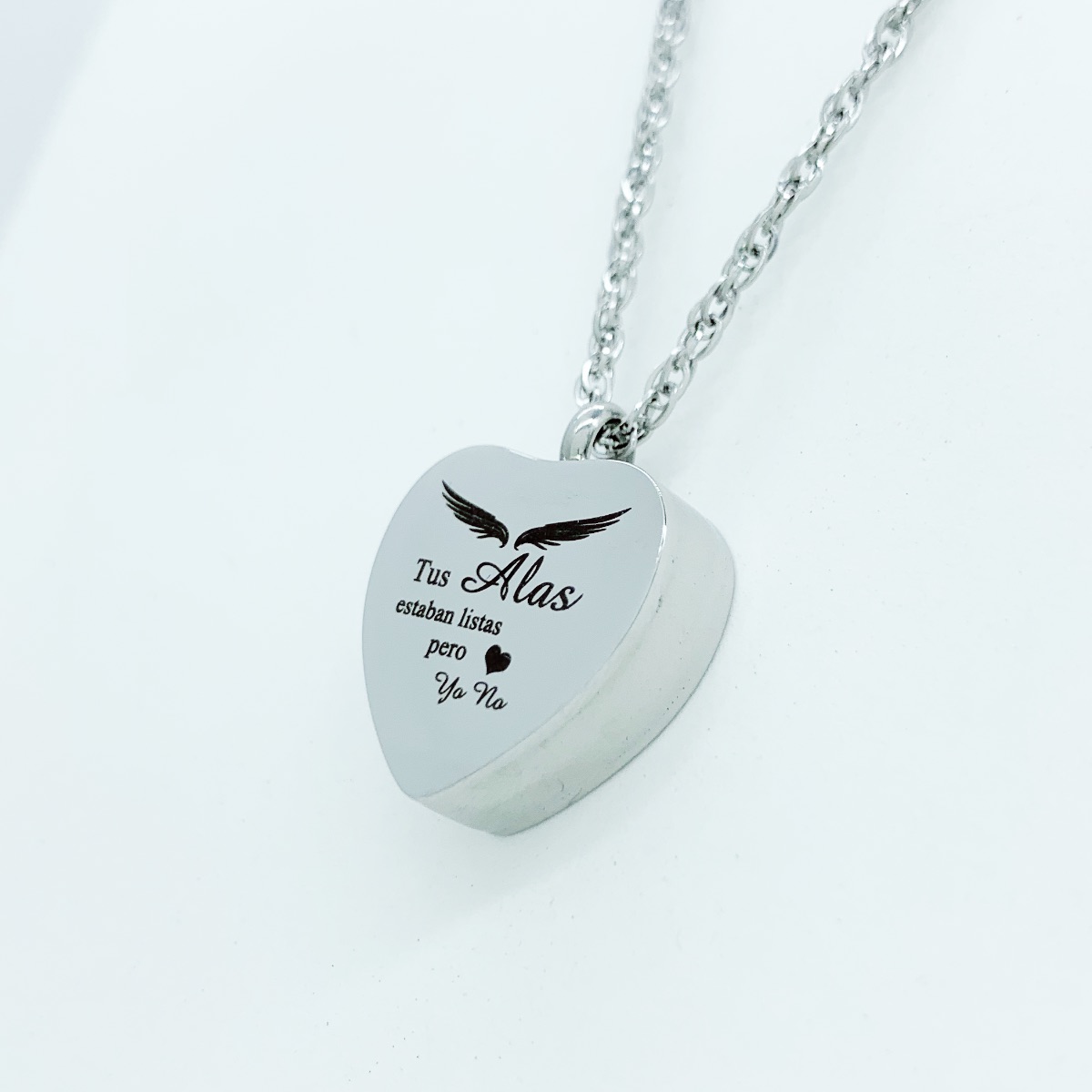 Dije Para Cenizas Cremación Urna Funeraria Relicario 42 - Acero inoxidable- Joyería,Relicario,Diseño Elegante.