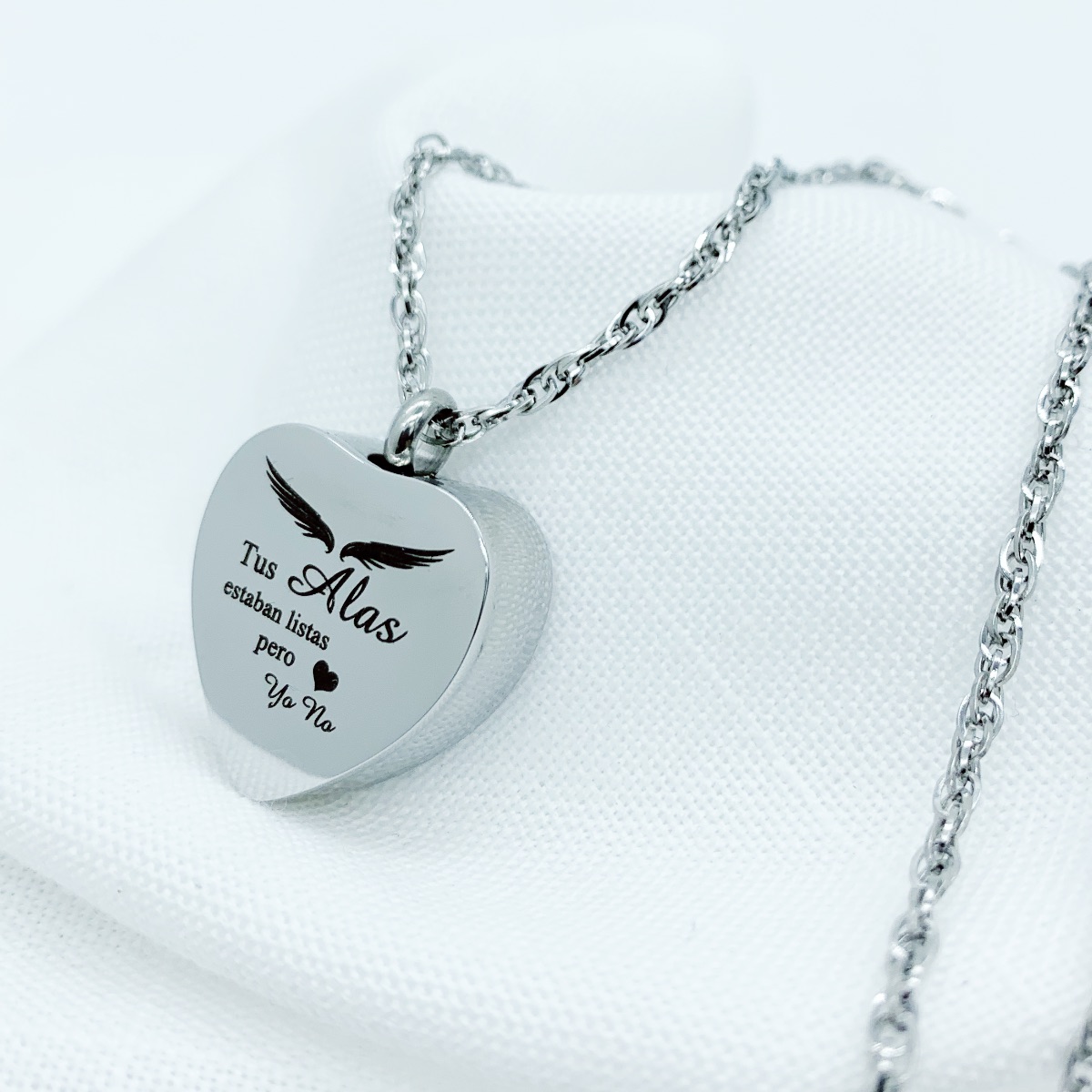 Dije Para Cenizas Cremación Urna Funeraria Relicario 42 - Acero inoxidable- Joyería,Relicario,Diseño Elegante.