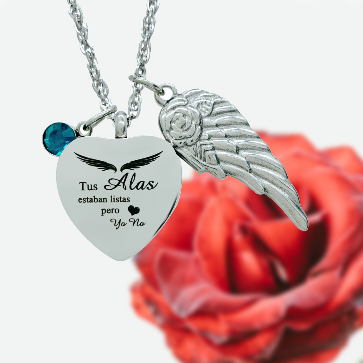 Dije Para Cenizas Cremación Urna Funeraria Relicario 42 - Acero inoxidable- Joyería,Relicario,Diseño Elegante.