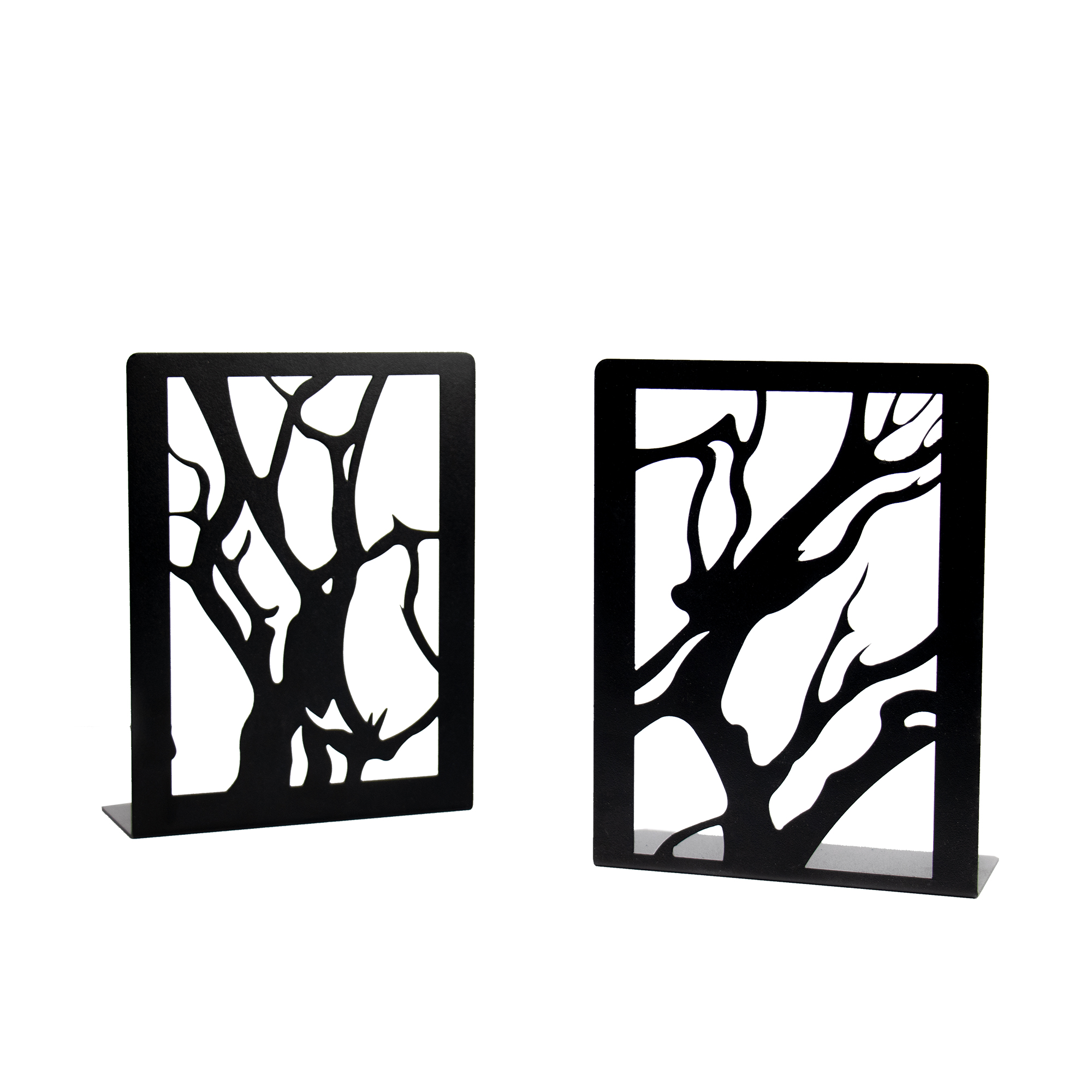 Sujeta Libros con Diseño Decorativo de Árbol, Fabricado en Lámina de Acero, Ideal para Recámara u Oficina