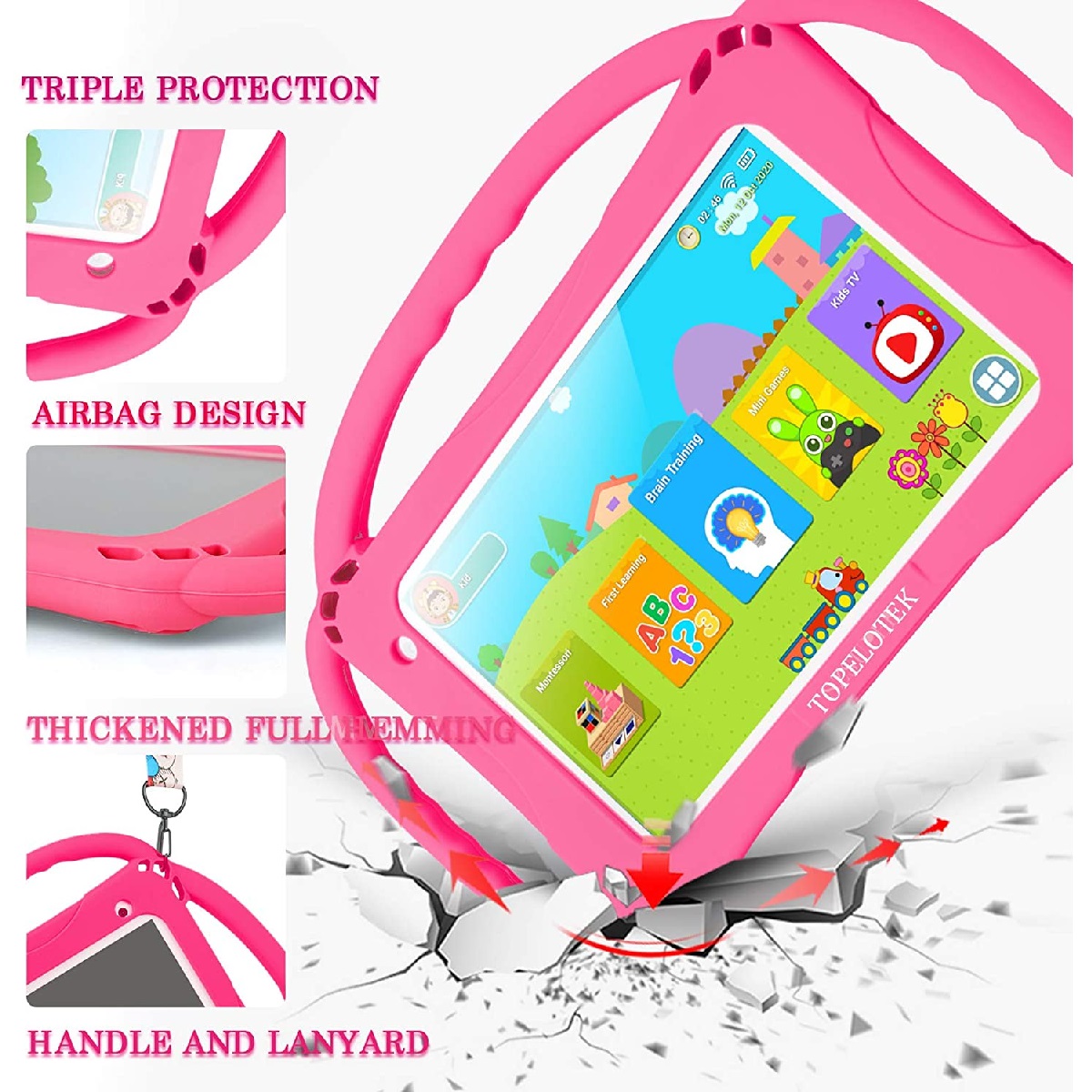 Tablet Para Niños Topelotek Kids 1gb 16gb 7" Android + Lápiz Táctil