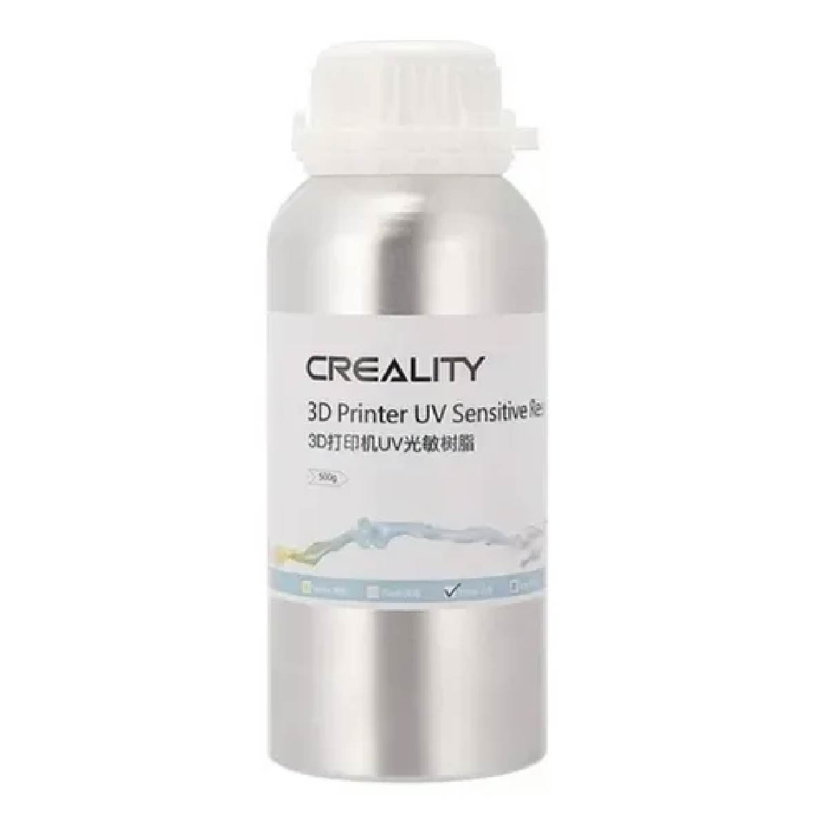 Resina para Impresora 3D color clear / transparente Uv 500ml Creality 