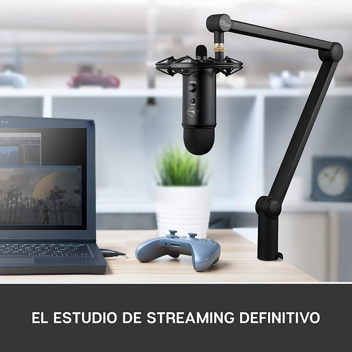 Microfono Profesional Blue Yeticaster USB Suspension Radius III Brazo Compass 988-000107
