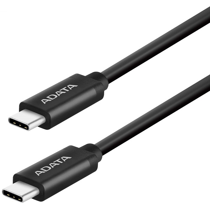 Cable USB C a USB C 3.2 Adata Negro 1 Metro ACC3G1AL-100CM-CBK