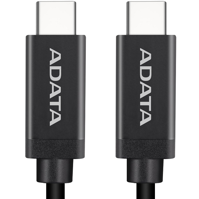 Cable USB C a USB C 3.2 Adata Negro 1 Metro ACC3G1AL-100CM-CBK