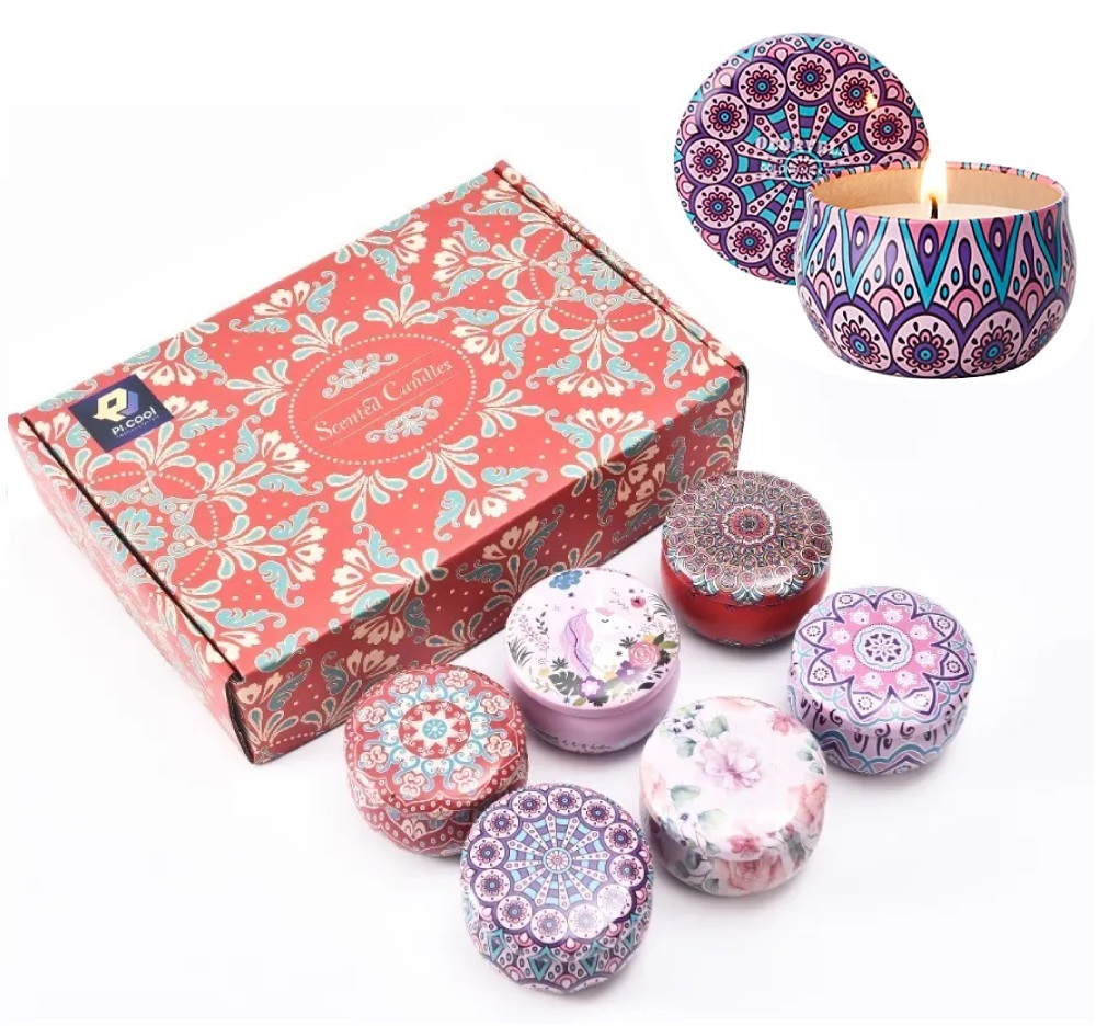 Velas Aromáticas De Cera De Soja Para Aromaterapia 6 Piezas