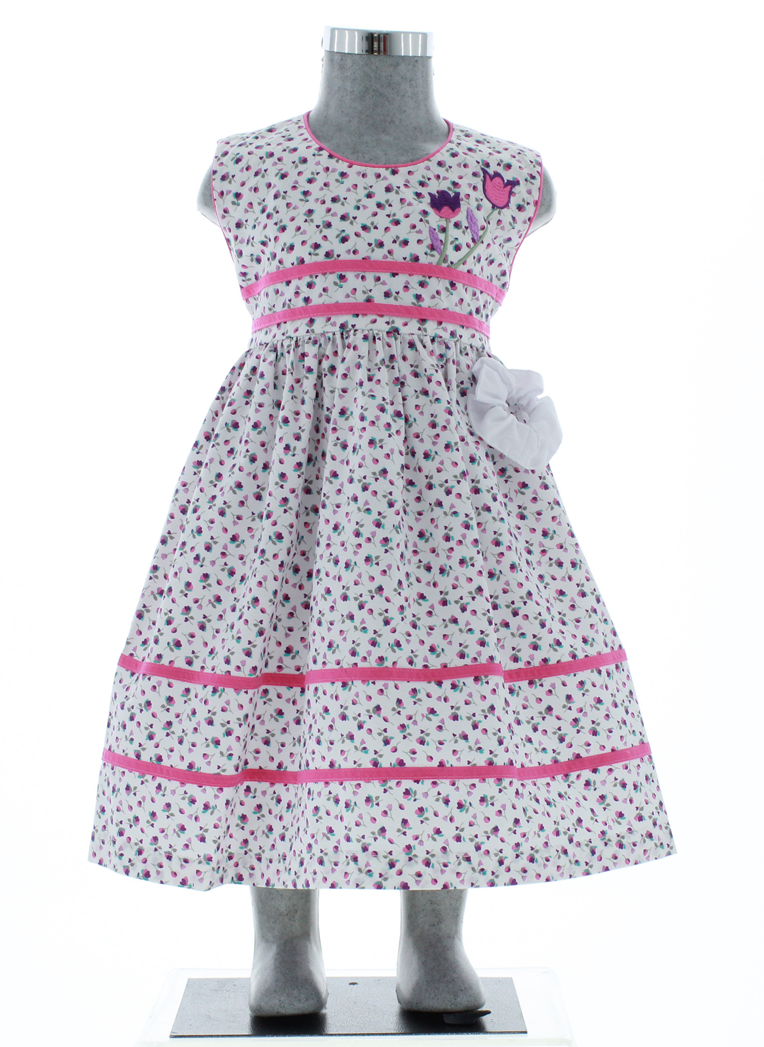 Vestido Niña color Blanco Floreado 2843 1 a 10 años