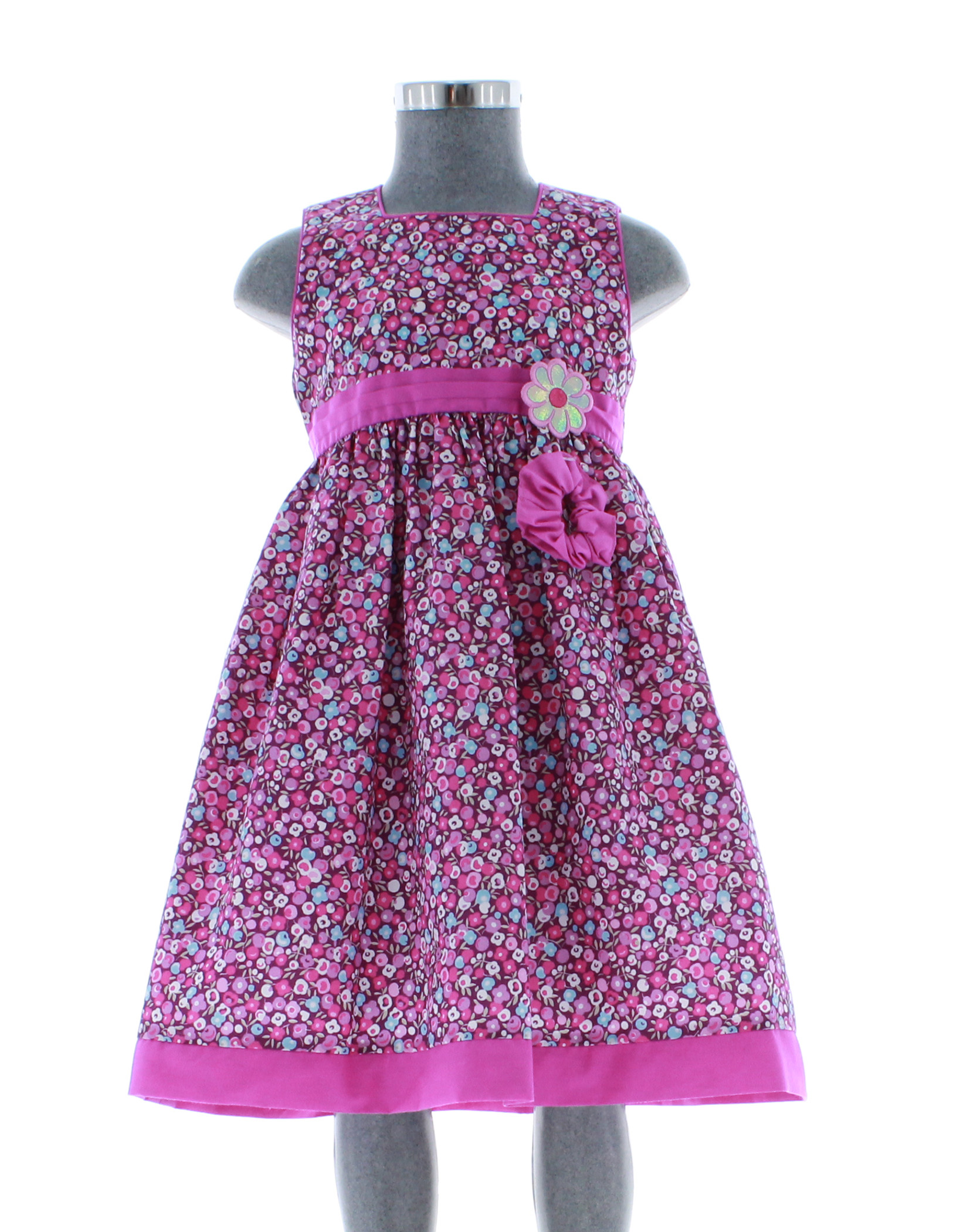 Vestido Niña color Morado Floreado 2844 1 a 10 años.