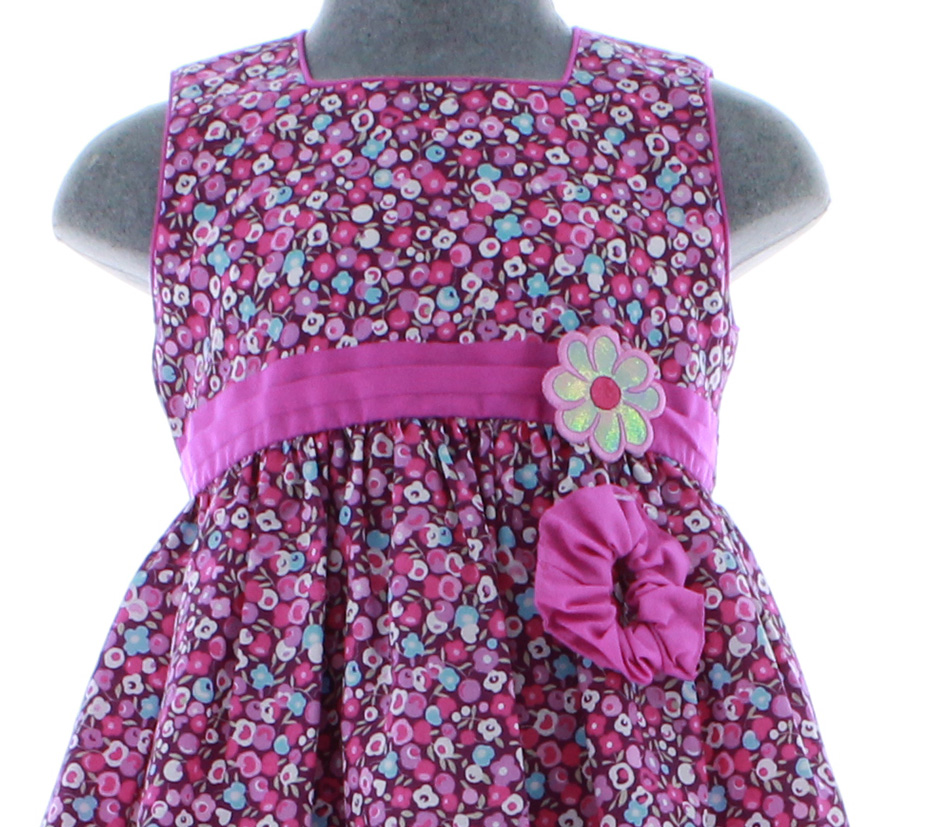 Vestido Niña color Morado Floreado 2844 1 a 10 años.