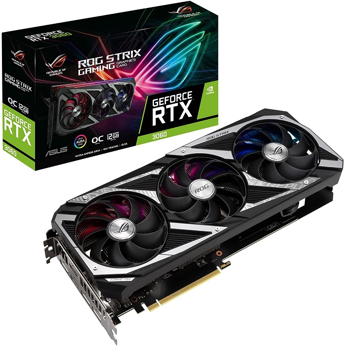 Tarjeta De Video Nvidia Asus ROG Strix RTX 3060 V2 OC 12GB GDDR6 GeForce ROG-STRIX-RTX3060-O12G-V2-GAMING