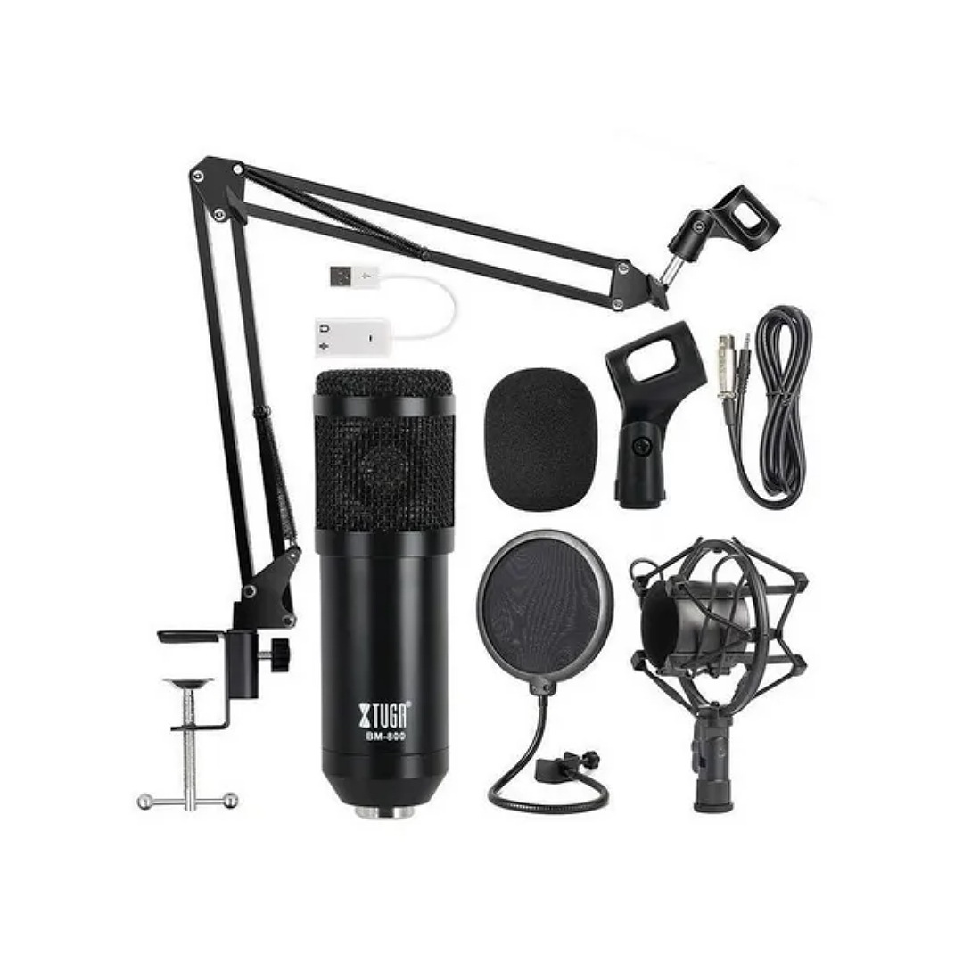 Micrófono Xtuga BM-800 condensador cardioide negro
