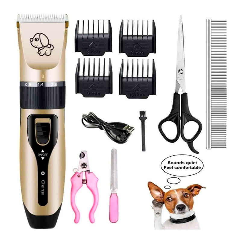 Kit Maquina Cortadora de Pelo para Perro Mascota Inalámbrica