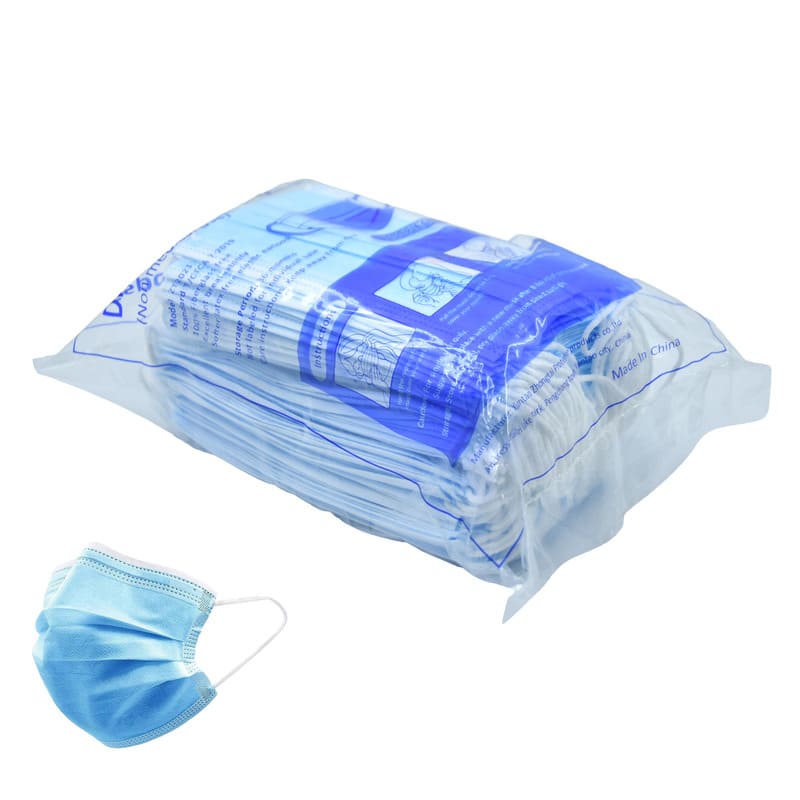 Cubrebocas Tricapa Tapabocas Termosellado Color Azul (Paquete Bolsa 100 Piezas) Red Baboon