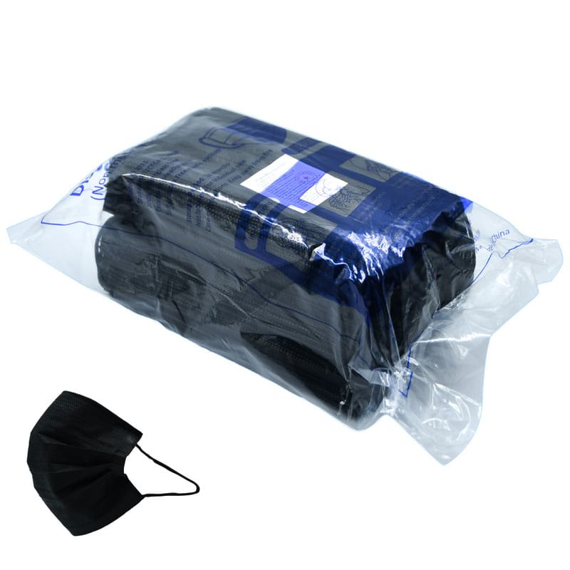 Cubrebocas Tricapa Tapabocas Termosellado Color Negro (Paquete Bolsa 100 Piezas) Red Baboon