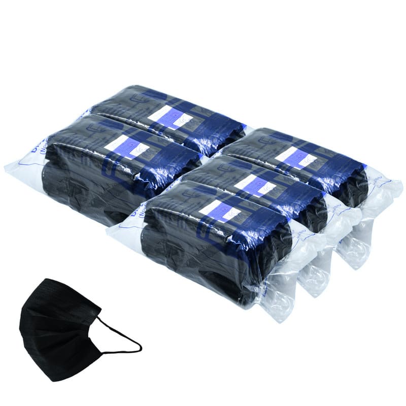 Cubrebocas Tricapa Tapabocas Termosellado Color Negro (Paquete Bolsa 500 Piezas) Red Baboon