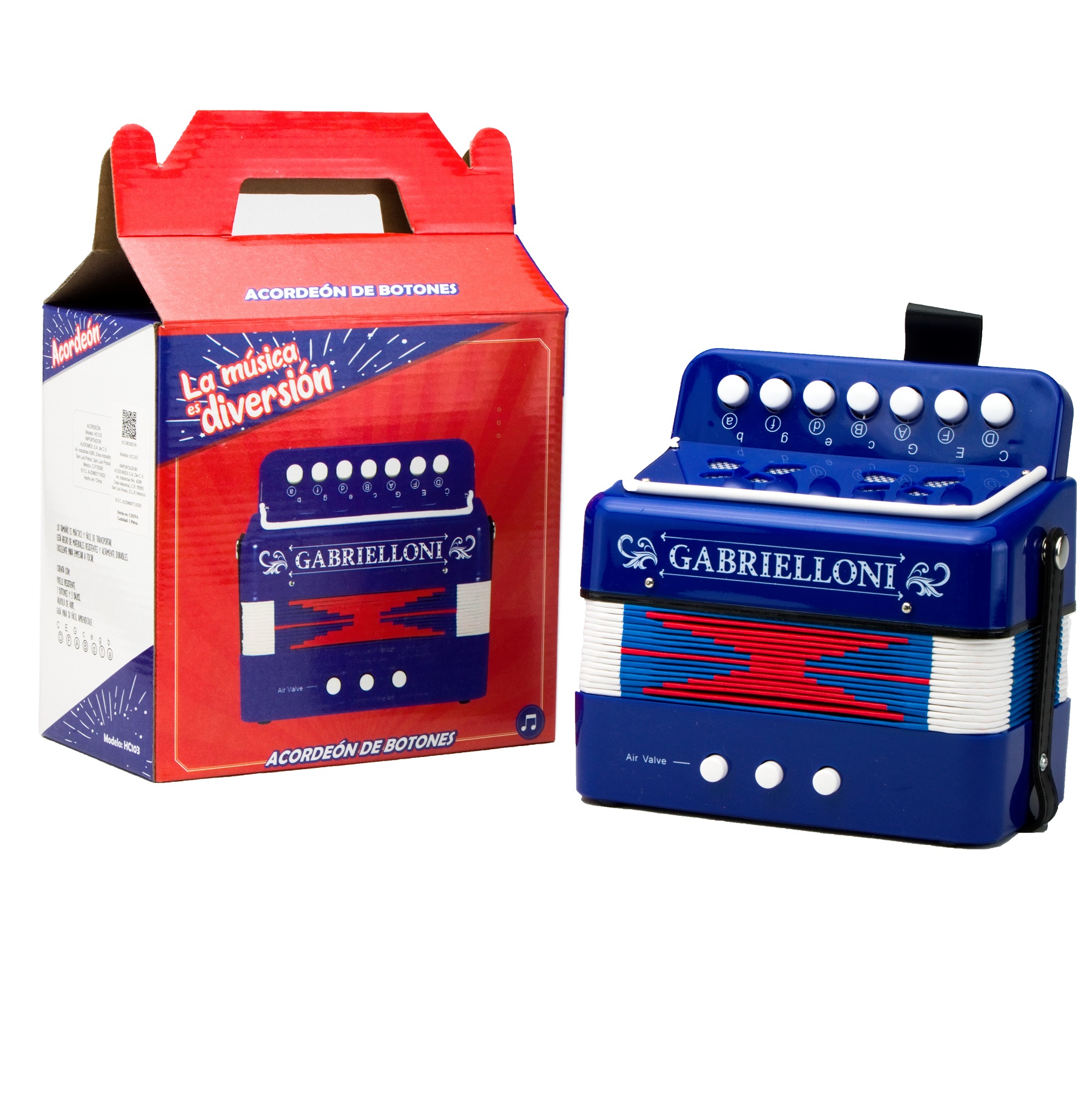 Acordeon Profesional Infantil De 9 Botones Graves Agudos