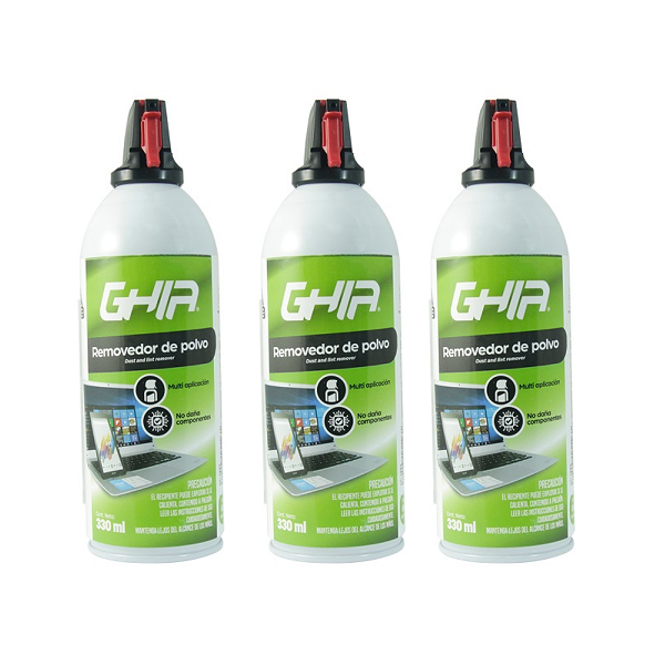 3 Aire Comprimido Limpieza Pc Mantenimiento Ghia 330ml