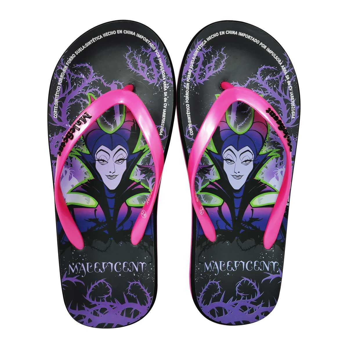 Hermosas Sandalias Disney Maléfica Color Negro Para Dama