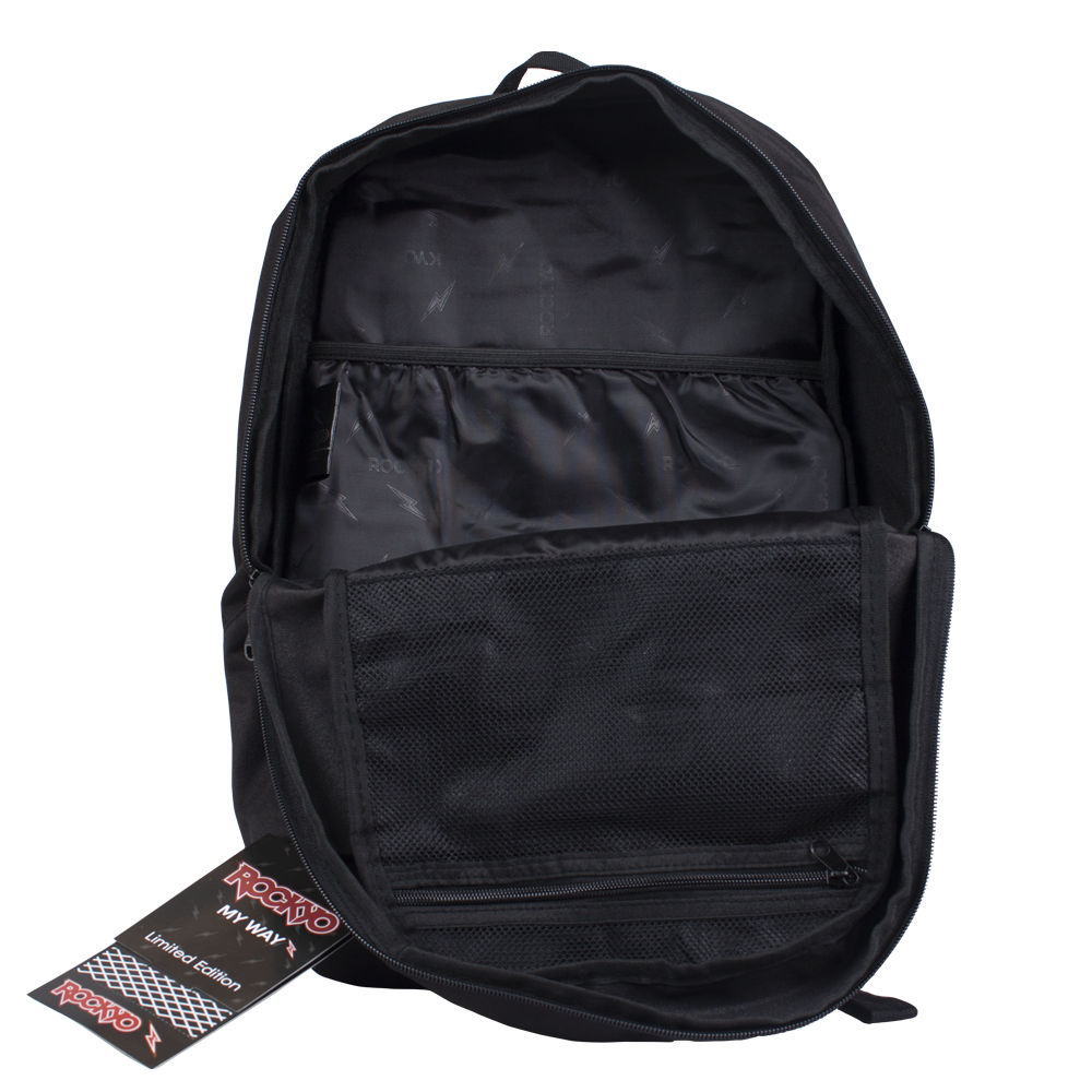 Mochila skate porta patineta color negro, Rockyo Catrina, modelo C1