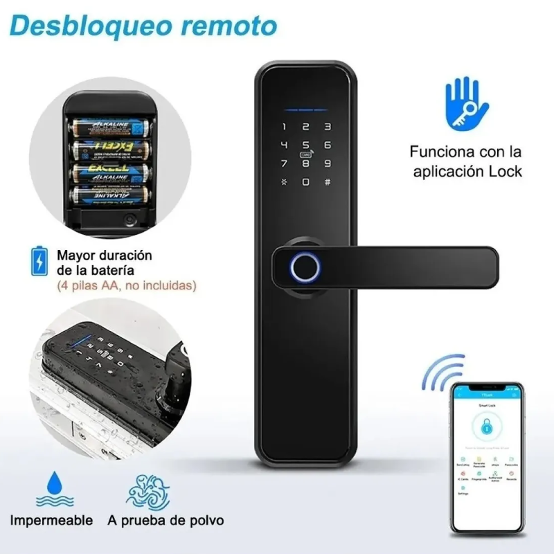 Cerradura Inteligente Electrónica Huella Digital Wifi