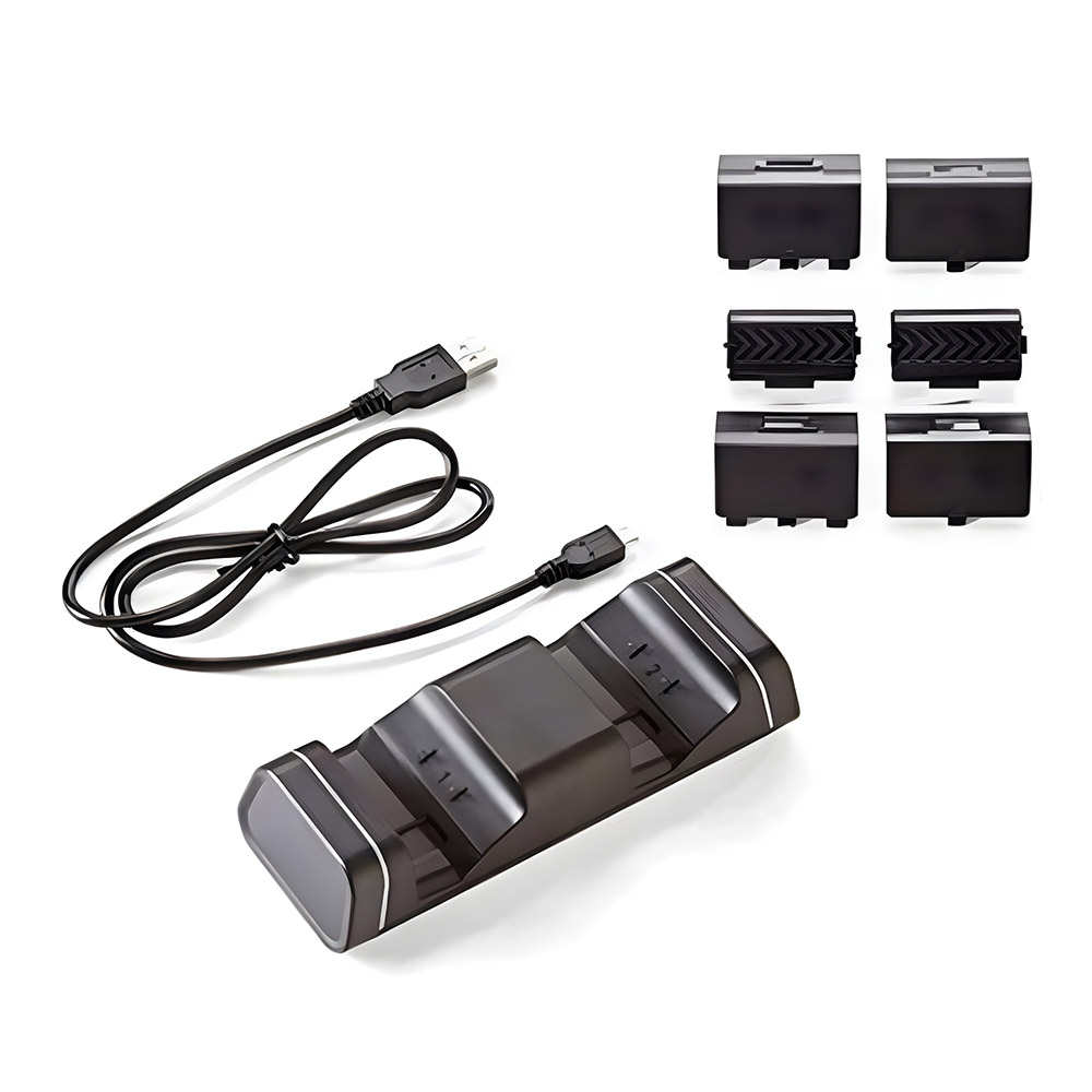 Paquete Xbox Kit Carga y Juega con Base De Carga y Fundas Para Controles Verbatim.