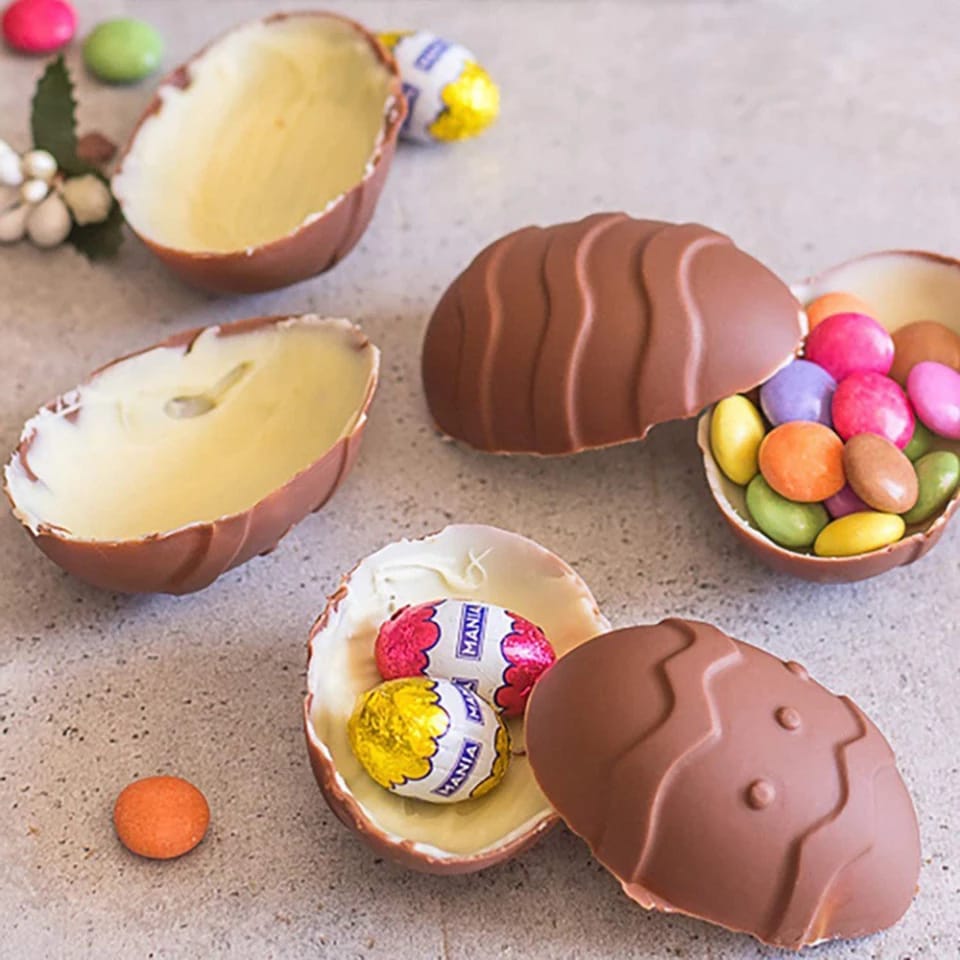 Molde De Silicon 6 Huevos Sorpresa Pascua 3d Chocolate