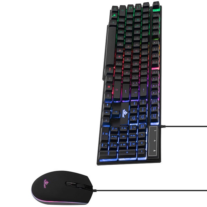 Kit Teclado Y Mouse YeYian PHOENIX 2001 NL Retroiluminado LED USB Gaming YKP-20705.