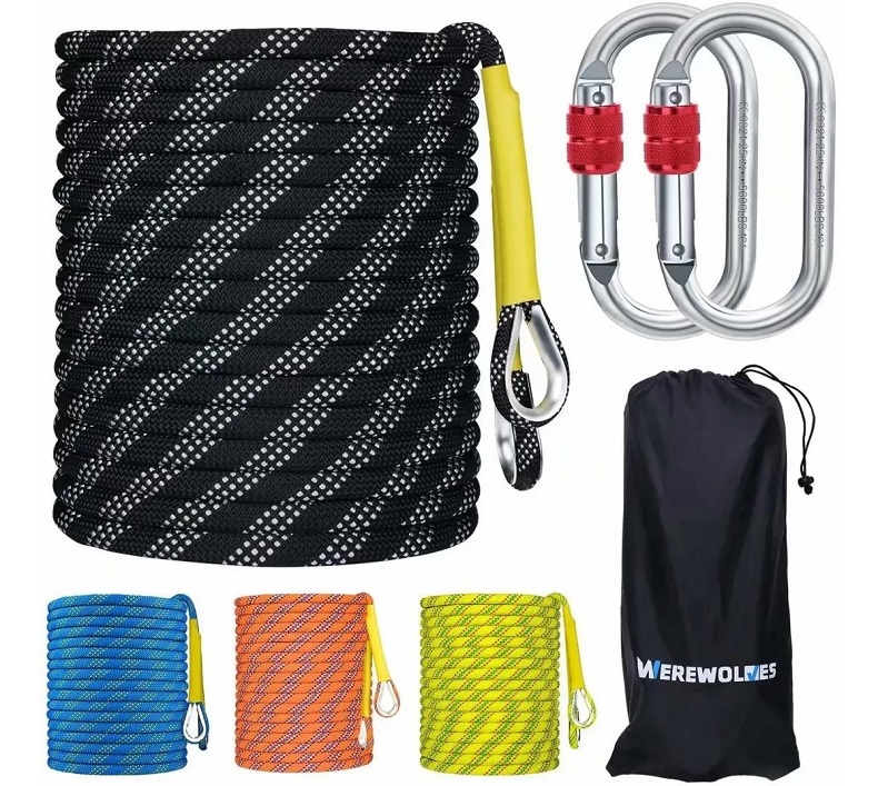 Cuerda Alpinismo Escalada Rescate 20m Negra 