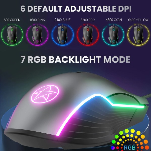 Mouse gamer Luz led RGB