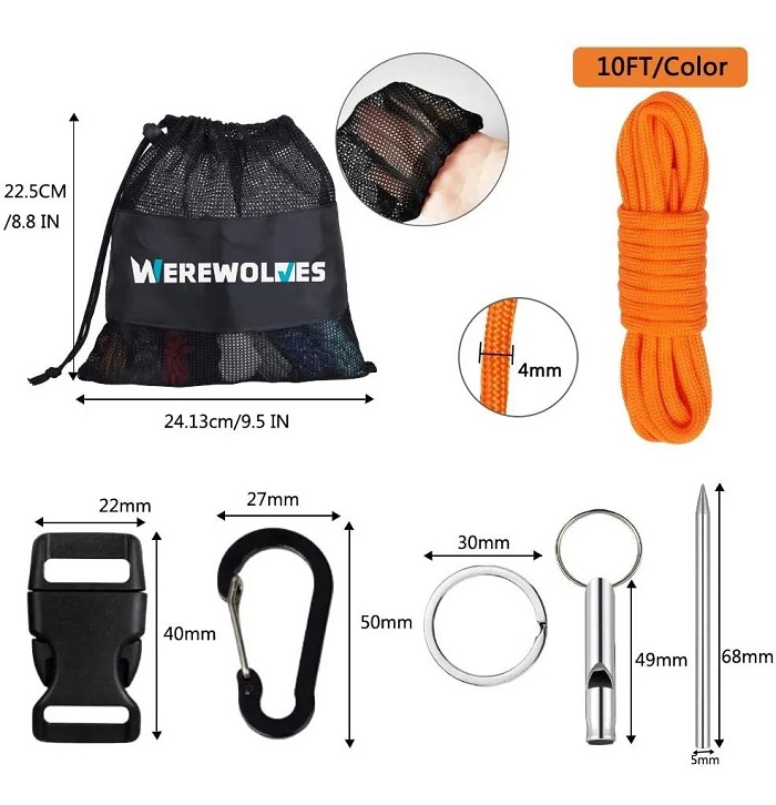 Kit De Cuerda Escala 30 Colores Kit Combinado 90m 