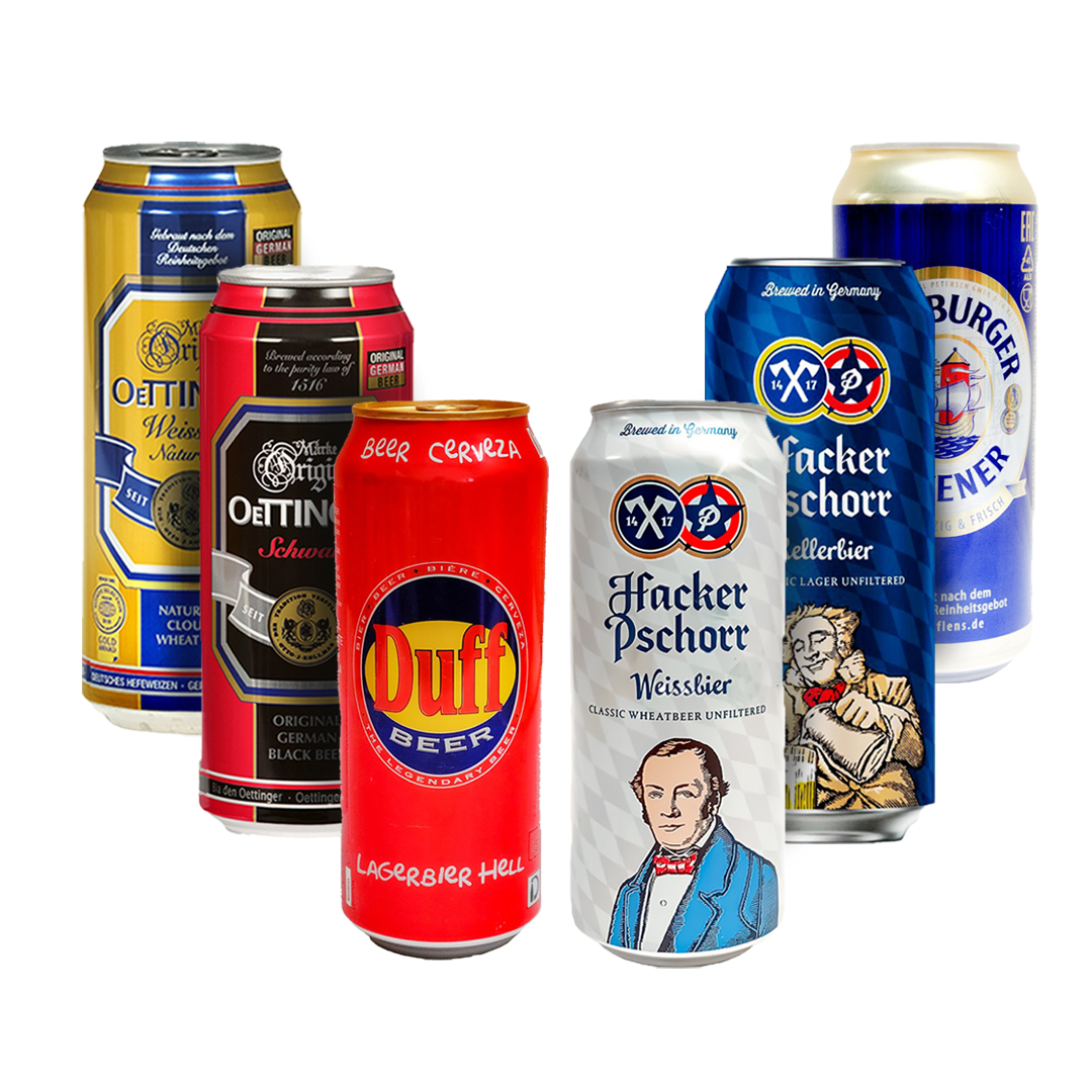 Six Pack Cervezas Alemanas Premium en Lata 500ml c/u