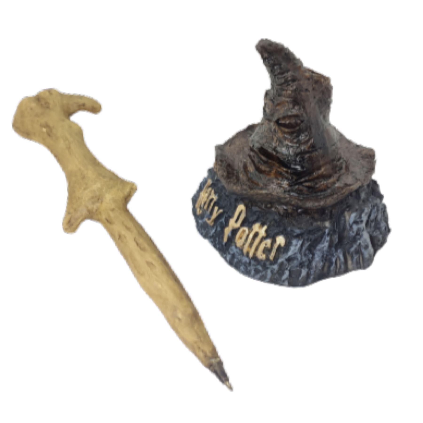 Harry Potter Pluma Varita + Base Sombrero Seleccionador Slytherin Tom Sorvolo Ryddle Lord Voldemort