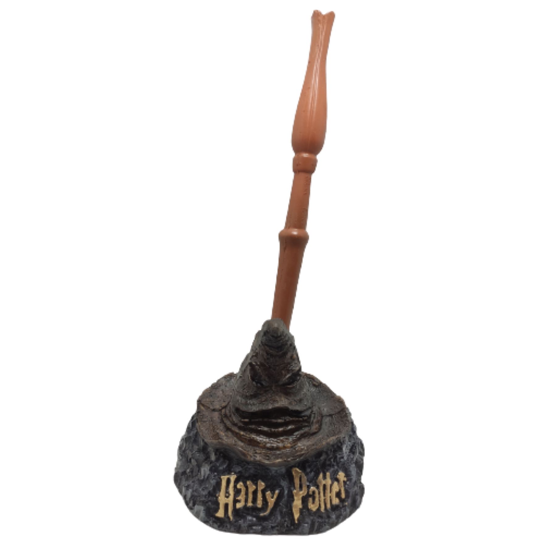 Harry Potter Pluma Varita + Base Sombrero Seleccionador Ravenclaw Luna Lovegood