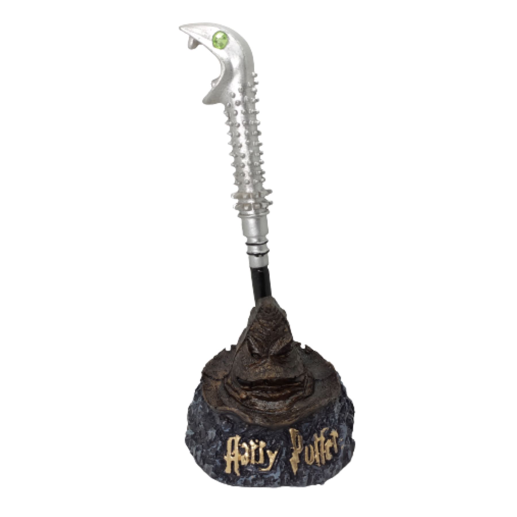 Harry Potter Pluma Varita + Base Sombrero Seleccionador Slytherin Snake Vibora Serpiente Lucius Malfoy