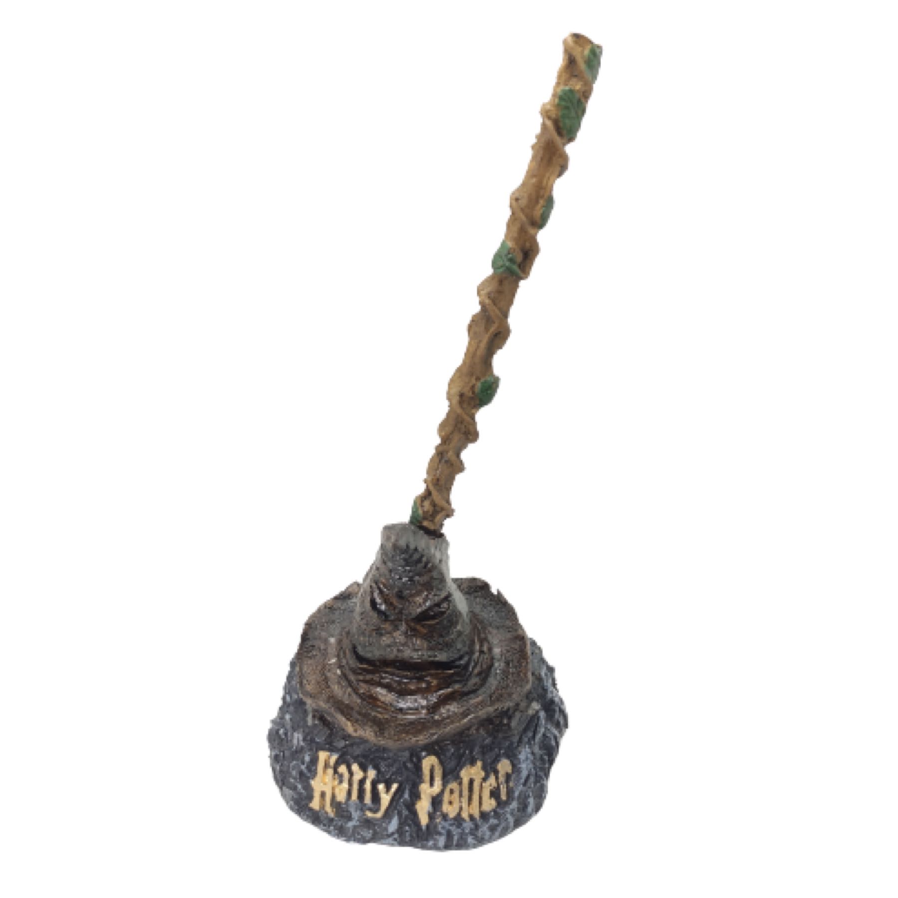 Harry Potter Pluma Varita + Base Sombrero Seleccionador Gryffindor Hermione Granger