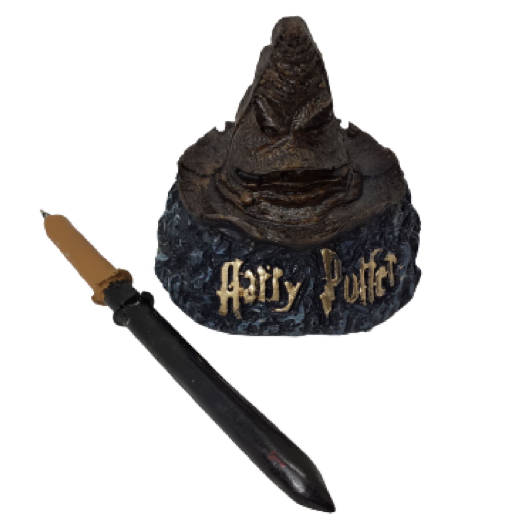 Harry Potter Pluma Varita + Base Sombrero Seleccionador Slytherin Draco Malfoy